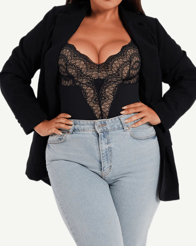 Novelia™ Elegant Sculpt – krajkové body s tanga střihem