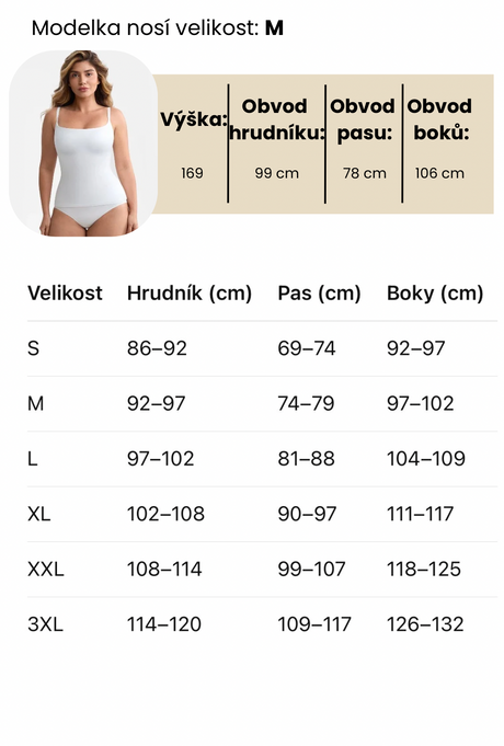 Tabulka velikostí