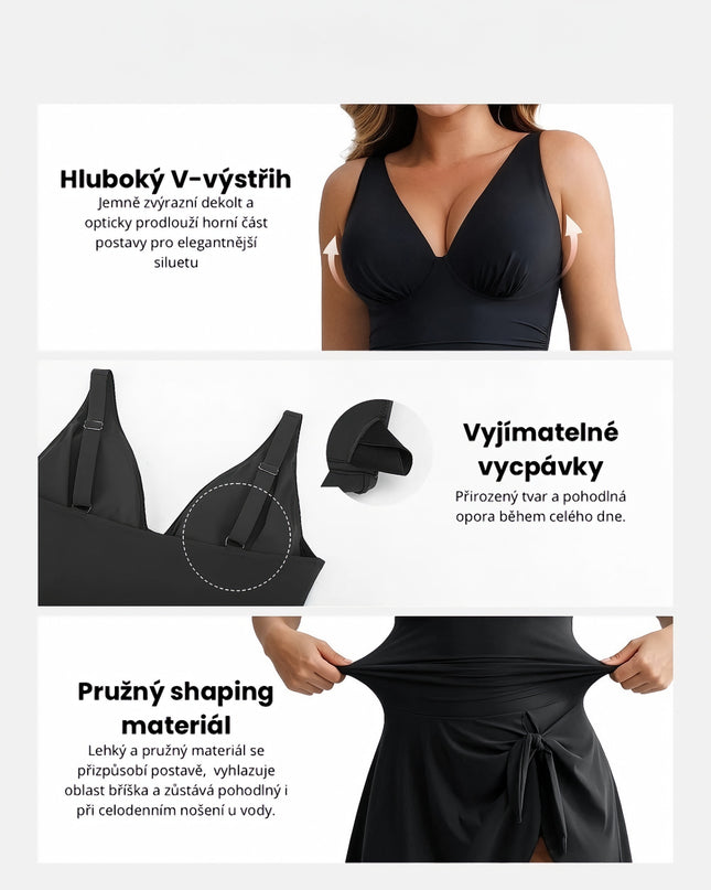 Novelia™ Swim Sculpt shaping plavky s integrovanou sukní