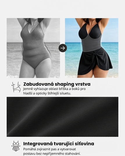 Novelia™ Swim Sculpt shaping plavky s integrovanou sukní