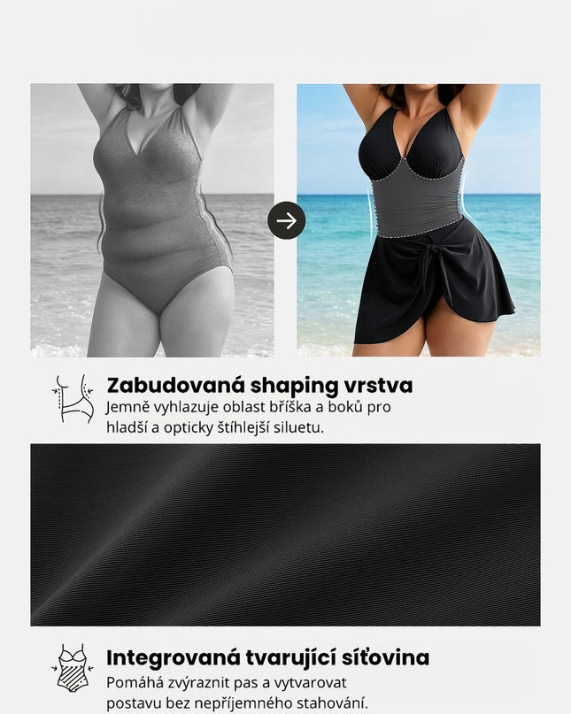 Novelia™ Swim Sculpt shaping plavky s integrovanou sukní