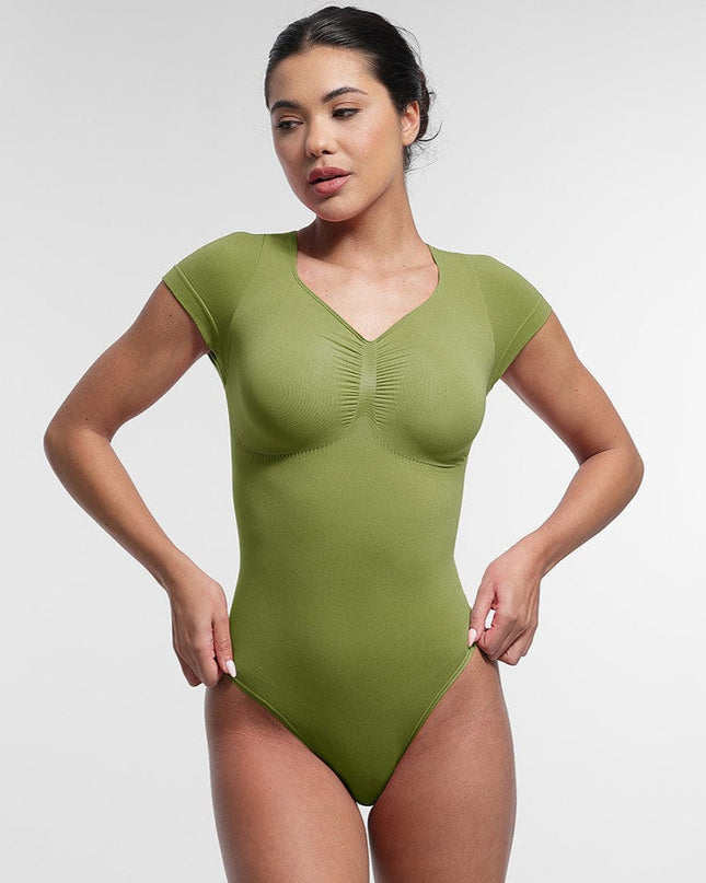 Novelia™ Sculpt – tvarující body s krátkým rukávem a tanga střihem